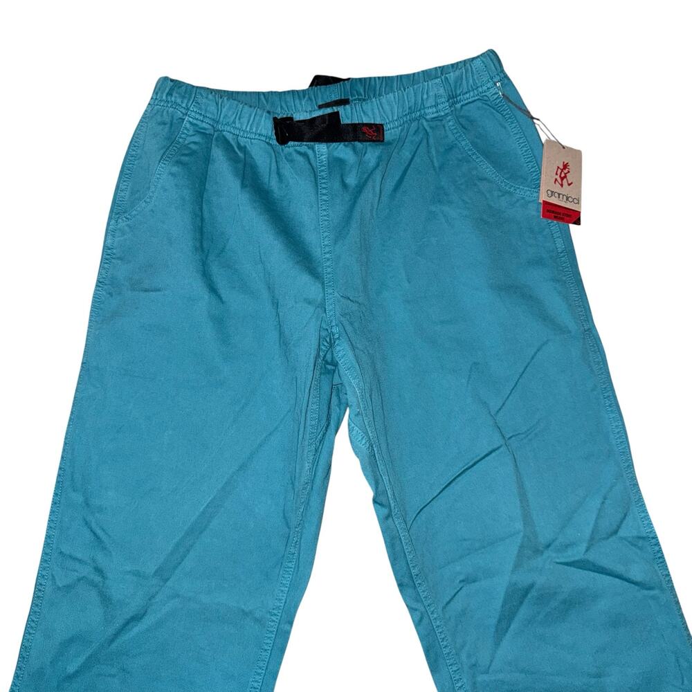 Gramicci Blue Cotton Twill Original G 2.0 Pants Straight Leg Women's Size L NWT - Picture 3 of 7